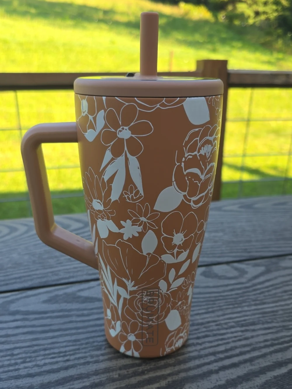 EUC Sandstone Bloom 30oz Era Insulated Tumbler with Straw - Floral Print